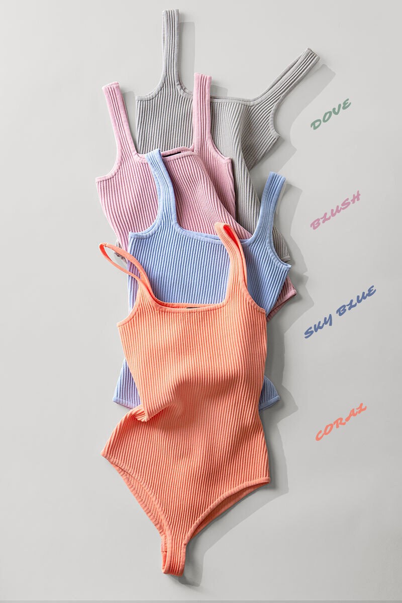 Sculpt Knit Square Neck Sleeveless Bodysuit – shopgsboutique