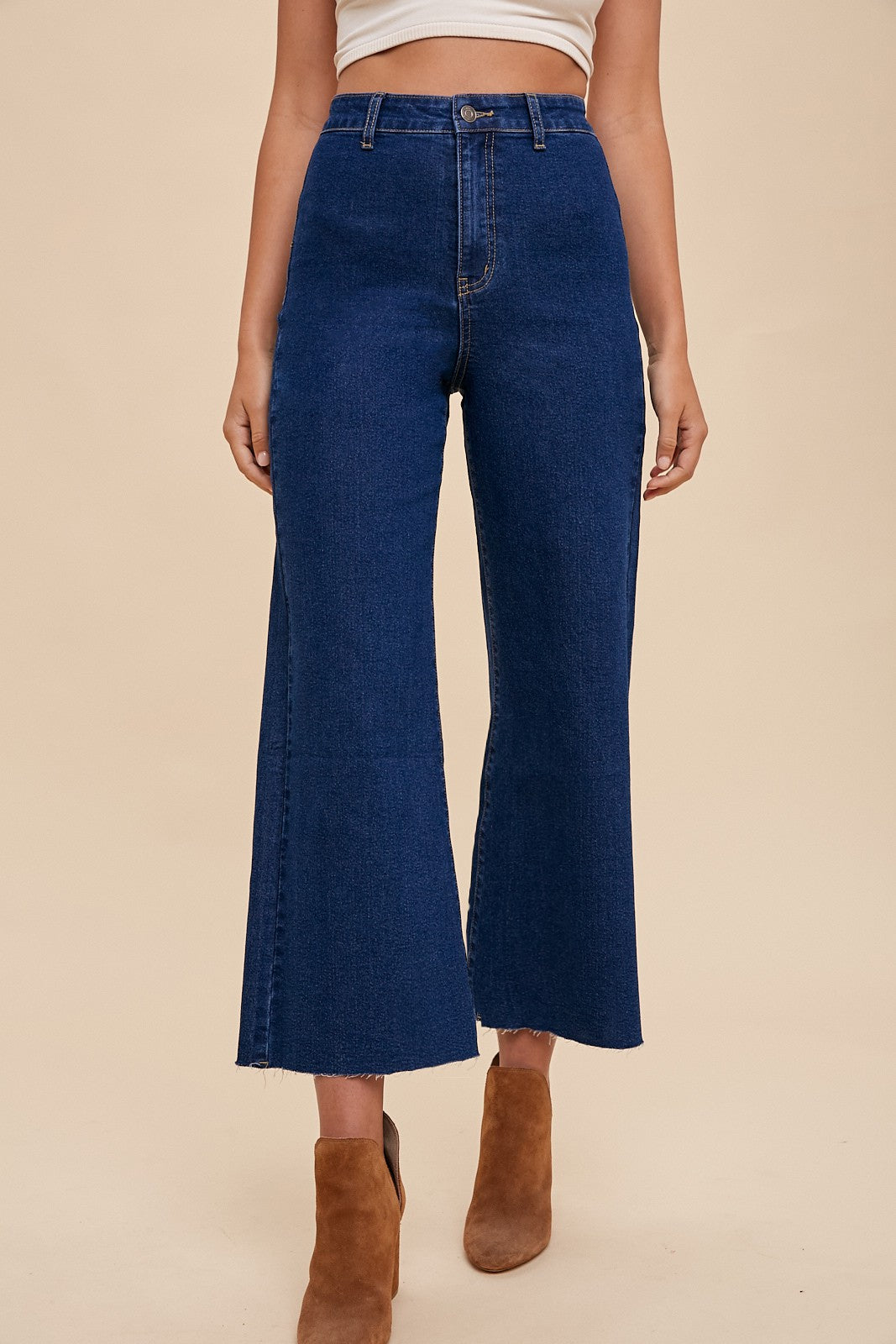 High-Rise Cropped Stretch Jeans
