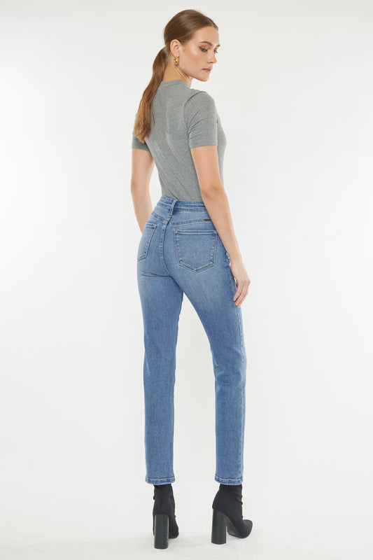 Adaline High Rise Slim Straight Jeans